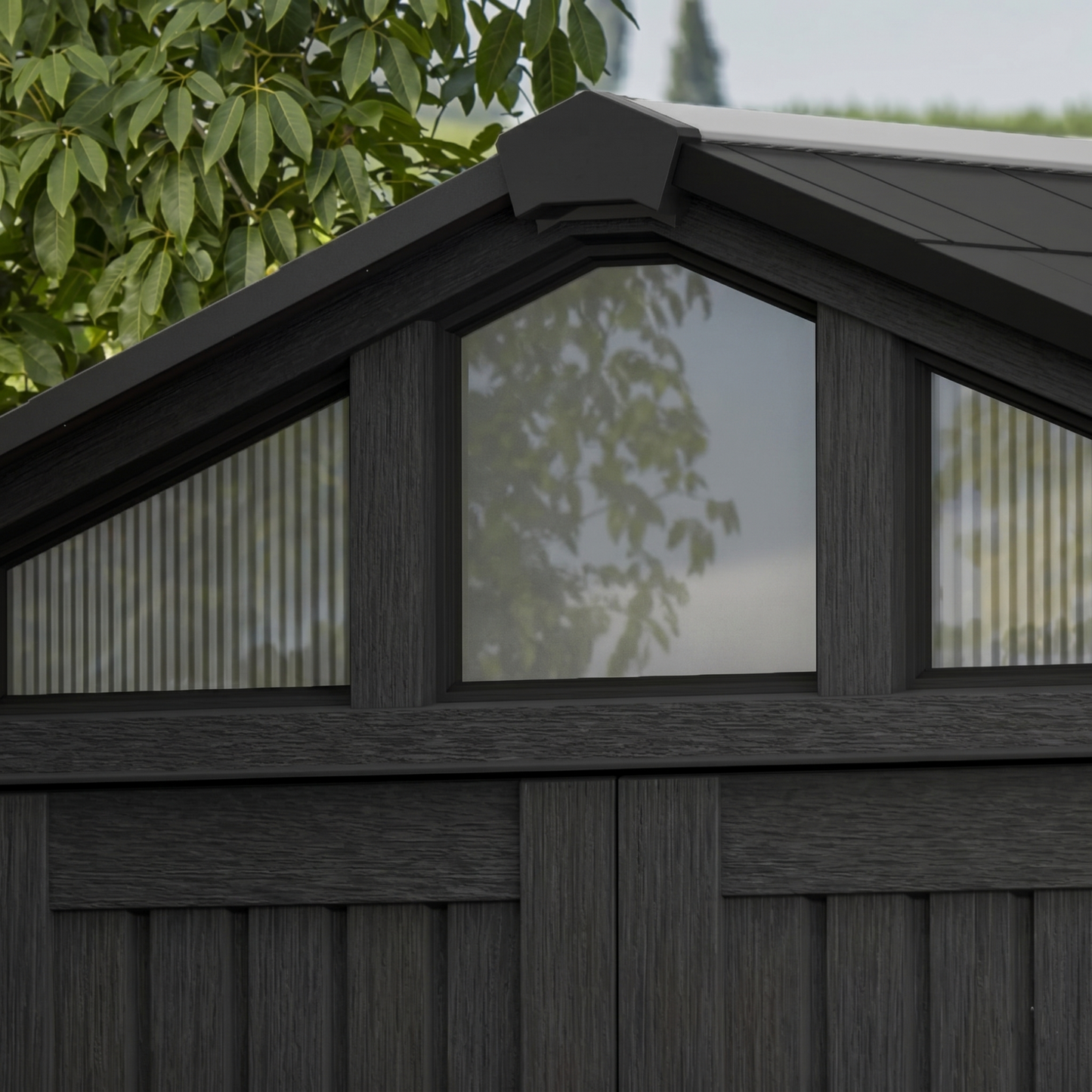 8x8 ft Garden Shed – Dark Grey Outdoor Storage