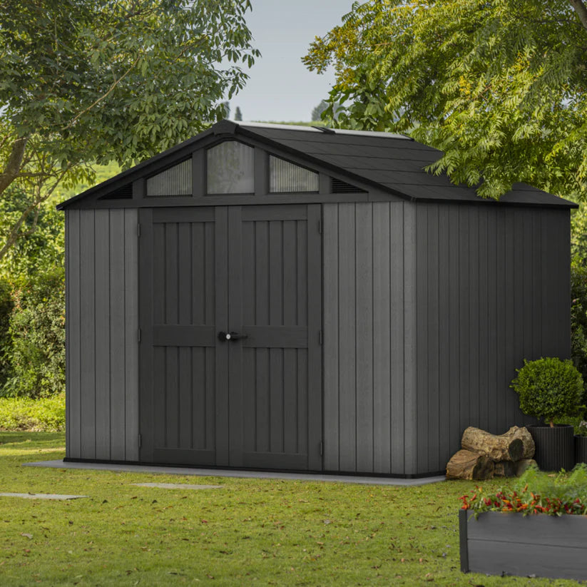 10x8ft (3m x 2.4m) Garden Shed – Large Outdoor Storage