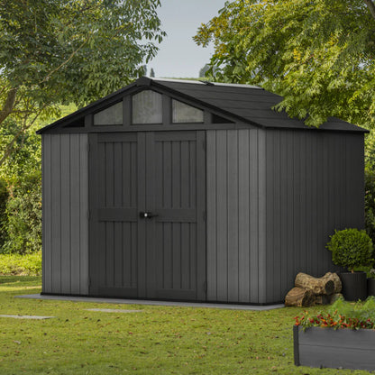 10x8ft (3m x 2.4m) Garden Shed – Large Outdoor Storage