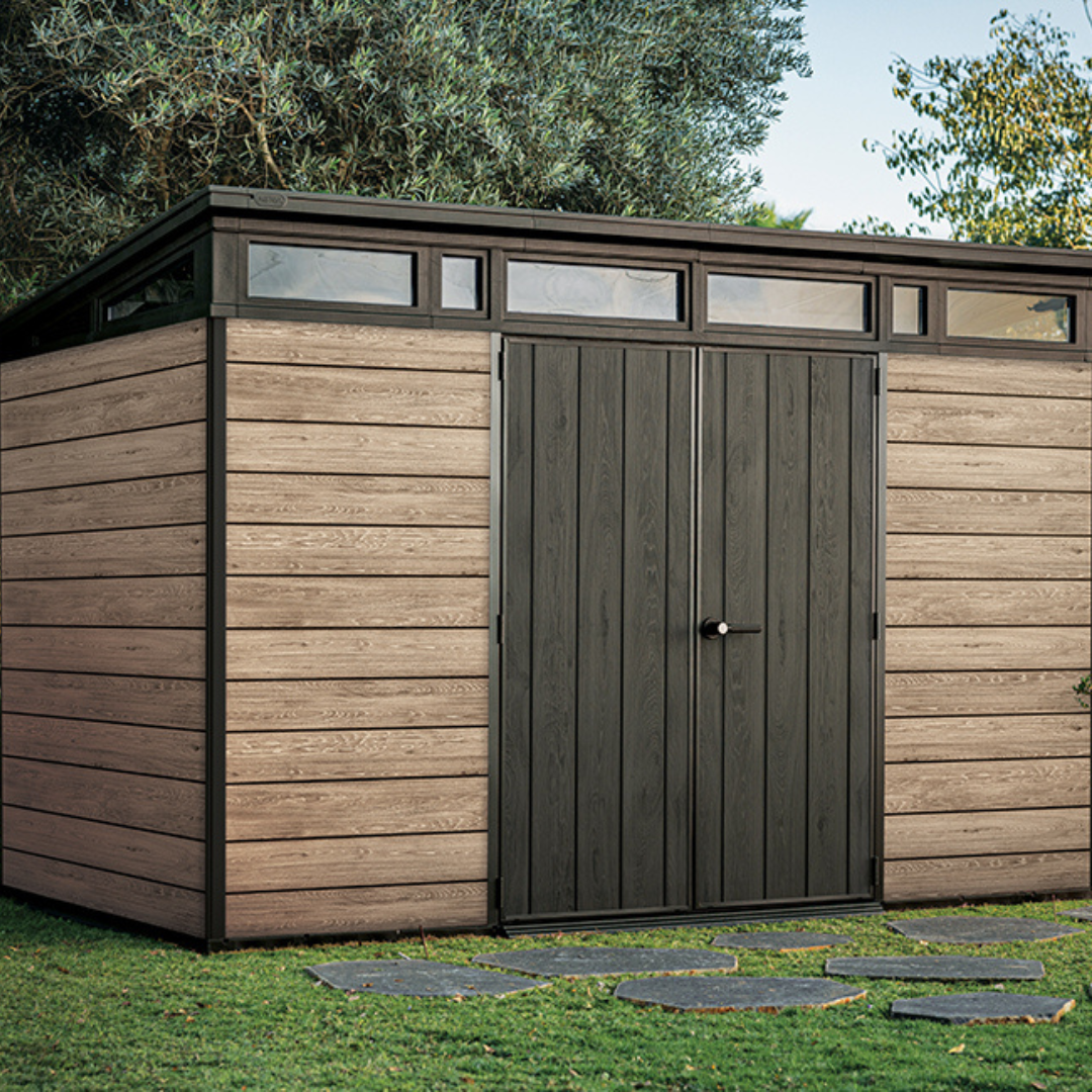 11x7ft Garden Shed – Modern Outdoor Storage Brown