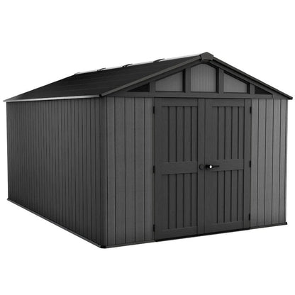 10x15ft Garden Shed – Large Outdoor Storage Grey