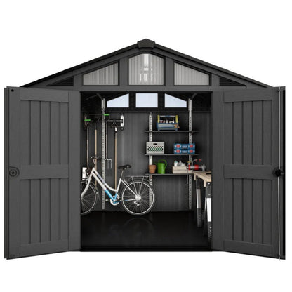 10x8ft (3m x 2.4m) Garden Shed – Large Outdoor Storage
