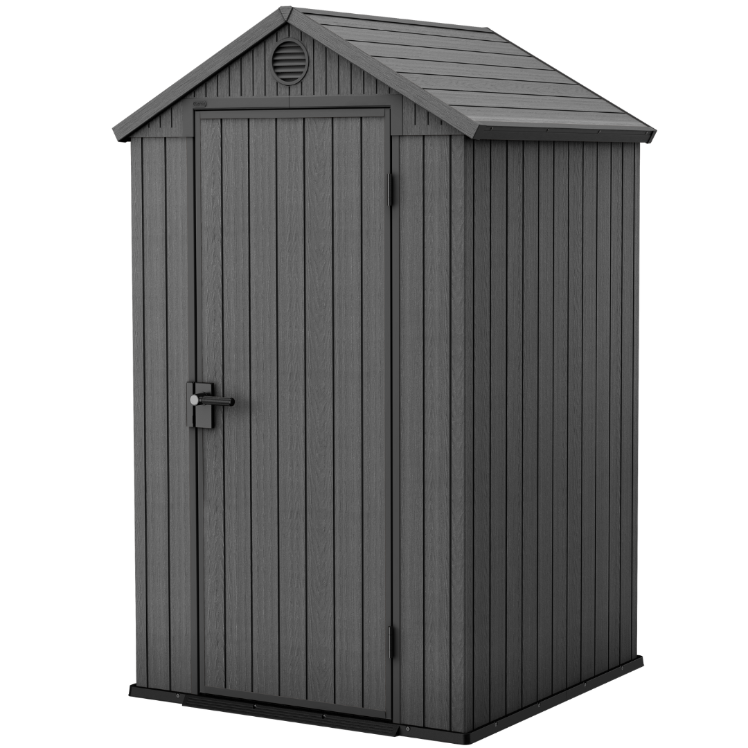 4x4ft Garden Shed – Outdoor Storage Grey