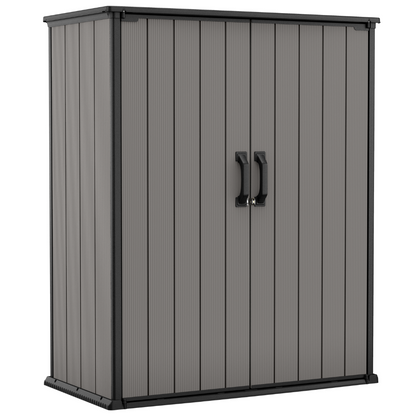 Tall Garden Storage Cabinet – Outdoor Storage Unit Grey