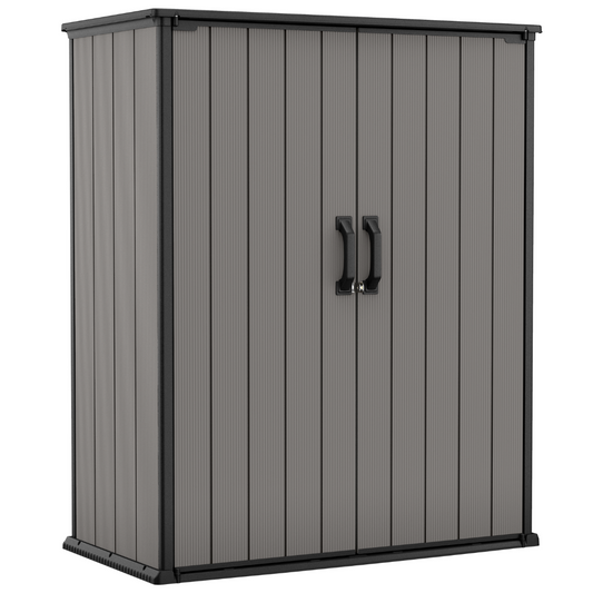 Tall Garden Storage Cabinet – Outdoor Storage Unit Grey
