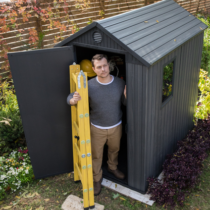 4x6ft Garden Shed – Outdoor Storage Grey