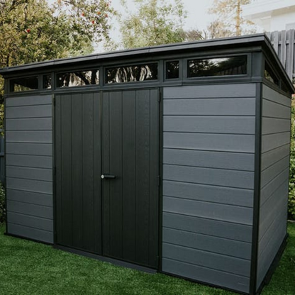 11x7ft Garden Shed – Large Outdoor Storage Grey