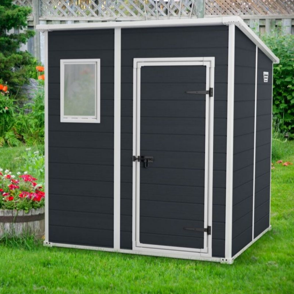 6x6ft Garden Shed – Outdoor Storage Grey