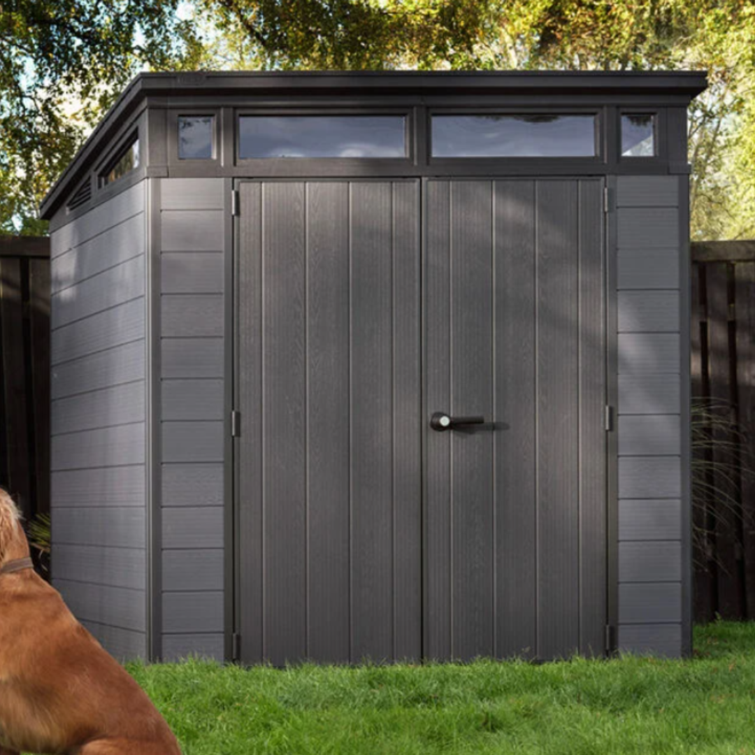 7x7ft (2.1m x 2.1m) Garden Shed – Outdoor Storage Grey