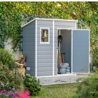 6x4ft Garden Shed – Outdoor Storage Grey