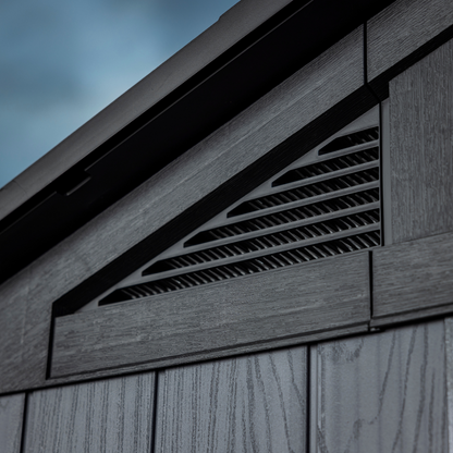 8x8 ft Garden Shed – Dark Grey Outdoor Storage