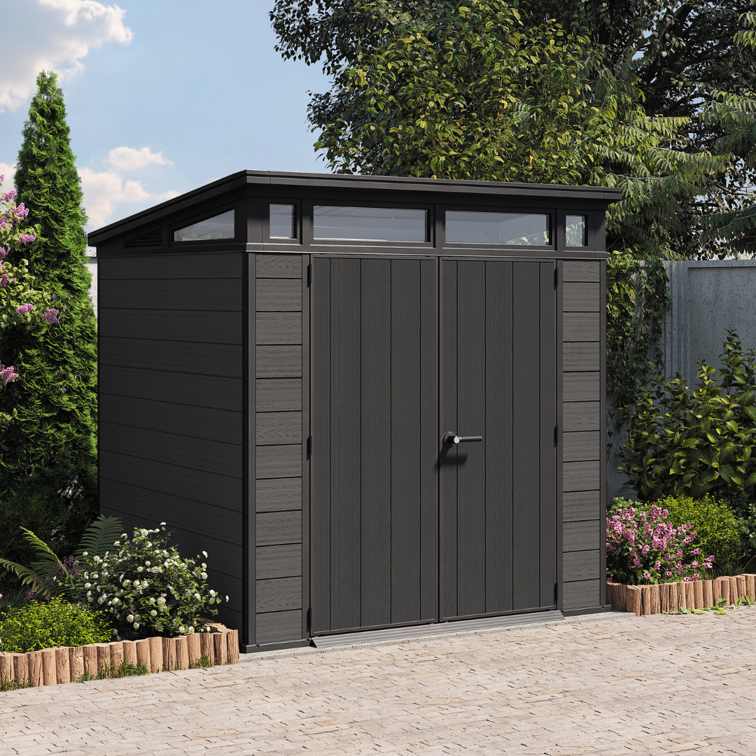 7x7ft (2.1m x 2.1m) Garden Shed – Outdoor Storage Grey