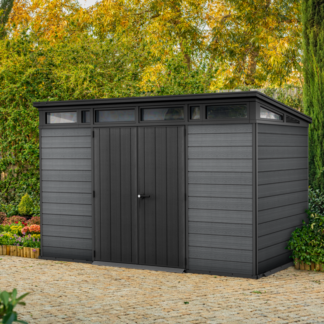 11x7ft Garden Shed – Large Outdoor Storage Grey