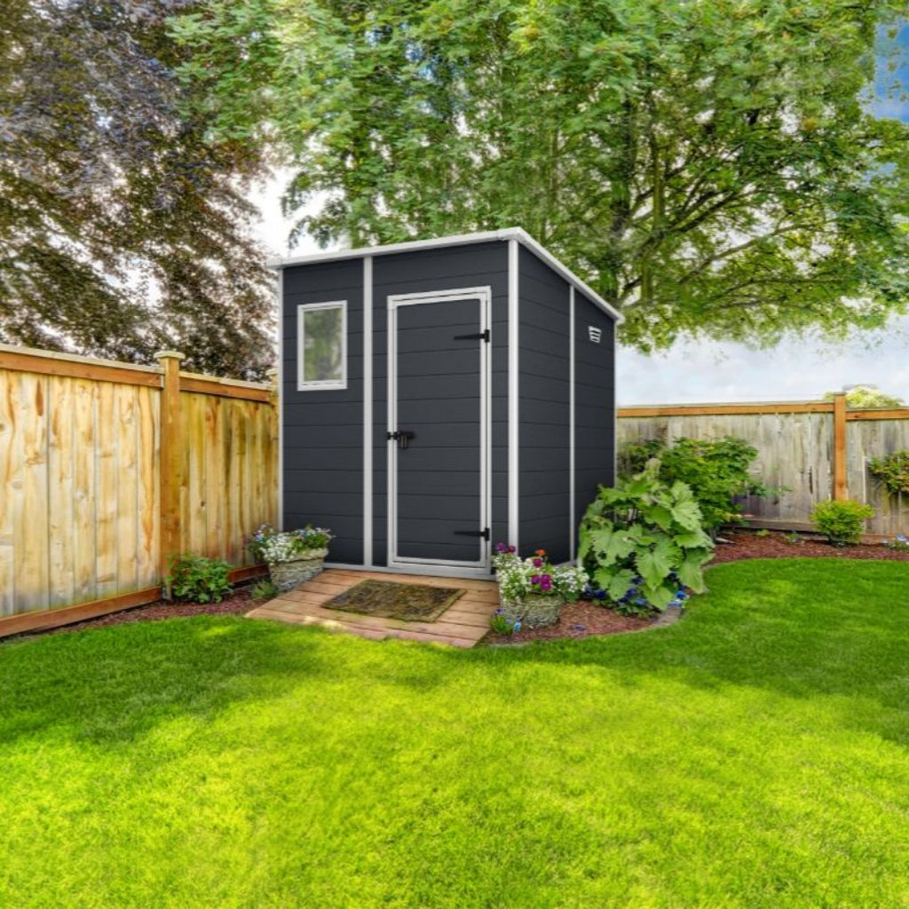 6x6ft Garden Shed – Outdoor Storage Grey