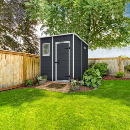 6x6ft Garden Shed – Outdoor Storage Grey