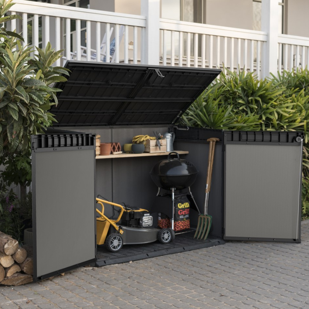 Large Outdoor Storage Box – Garden Unit Grey