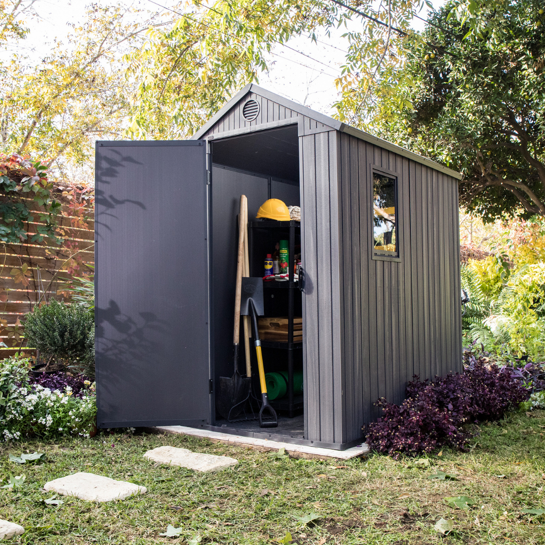 4x6ft Garden Shed – Outdoor Storage Grey