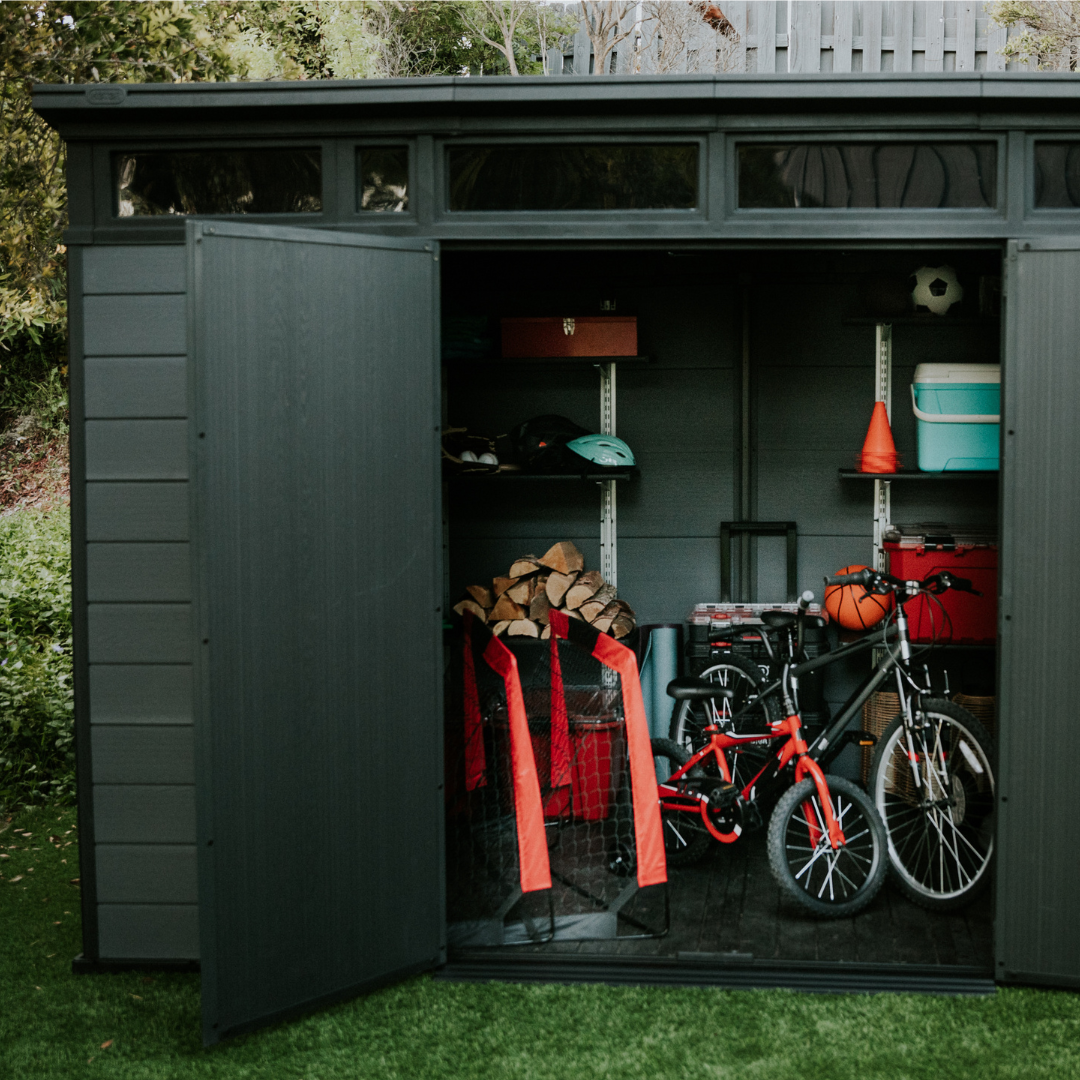 11x7ft Garden Shed – Large Outdoor Storage Grey