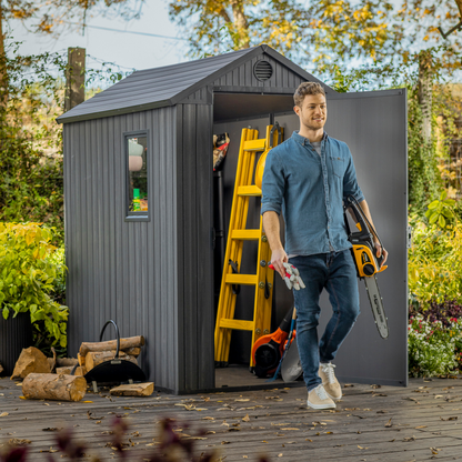 4x6ft Garden Shed – Outdoor Storage Grey