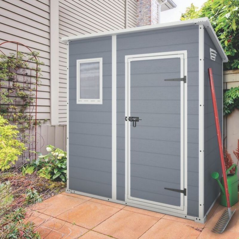 6x4ft Garden Shed – Outdoor Storage Grey