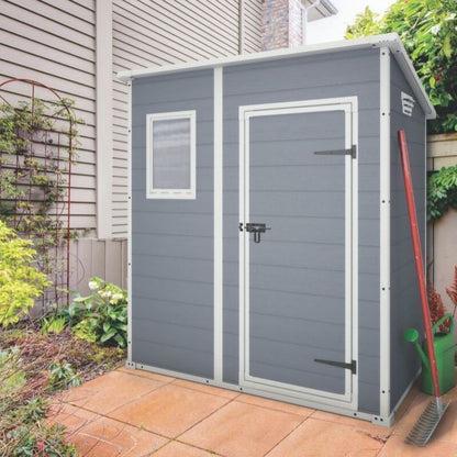6x4ft Garden Shed – Outdoor Storage Grey