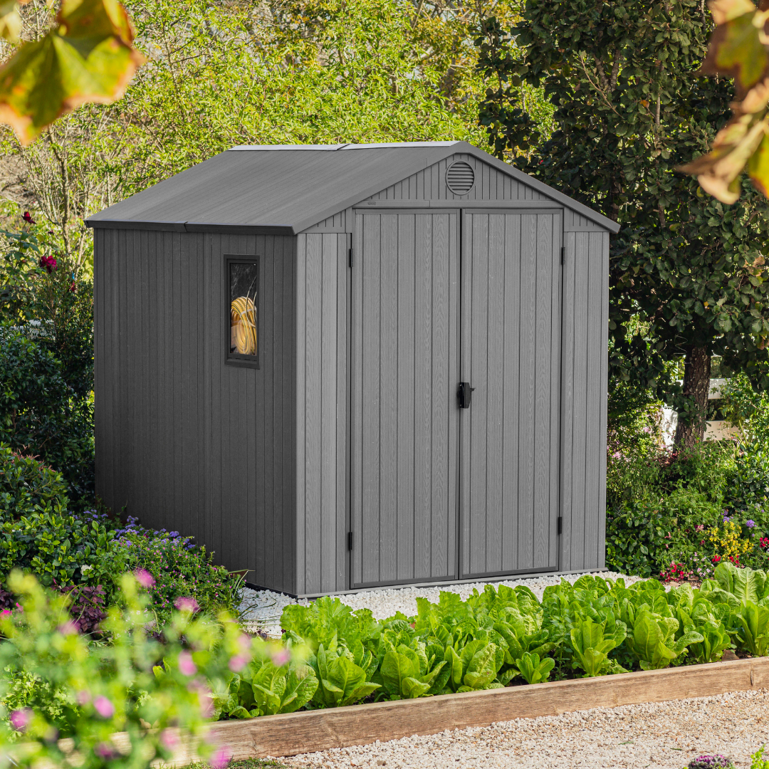 8x8ft Garden Shed – Outdoor Storage Grey