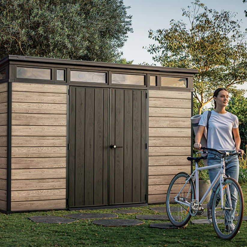 11x7ft Garden Shed – Modern Outdoor Storage Brown