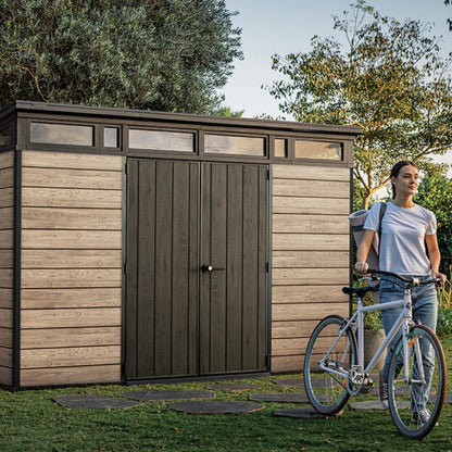 11x7ft Garden Shed – Modern Outdoor Storage Brown