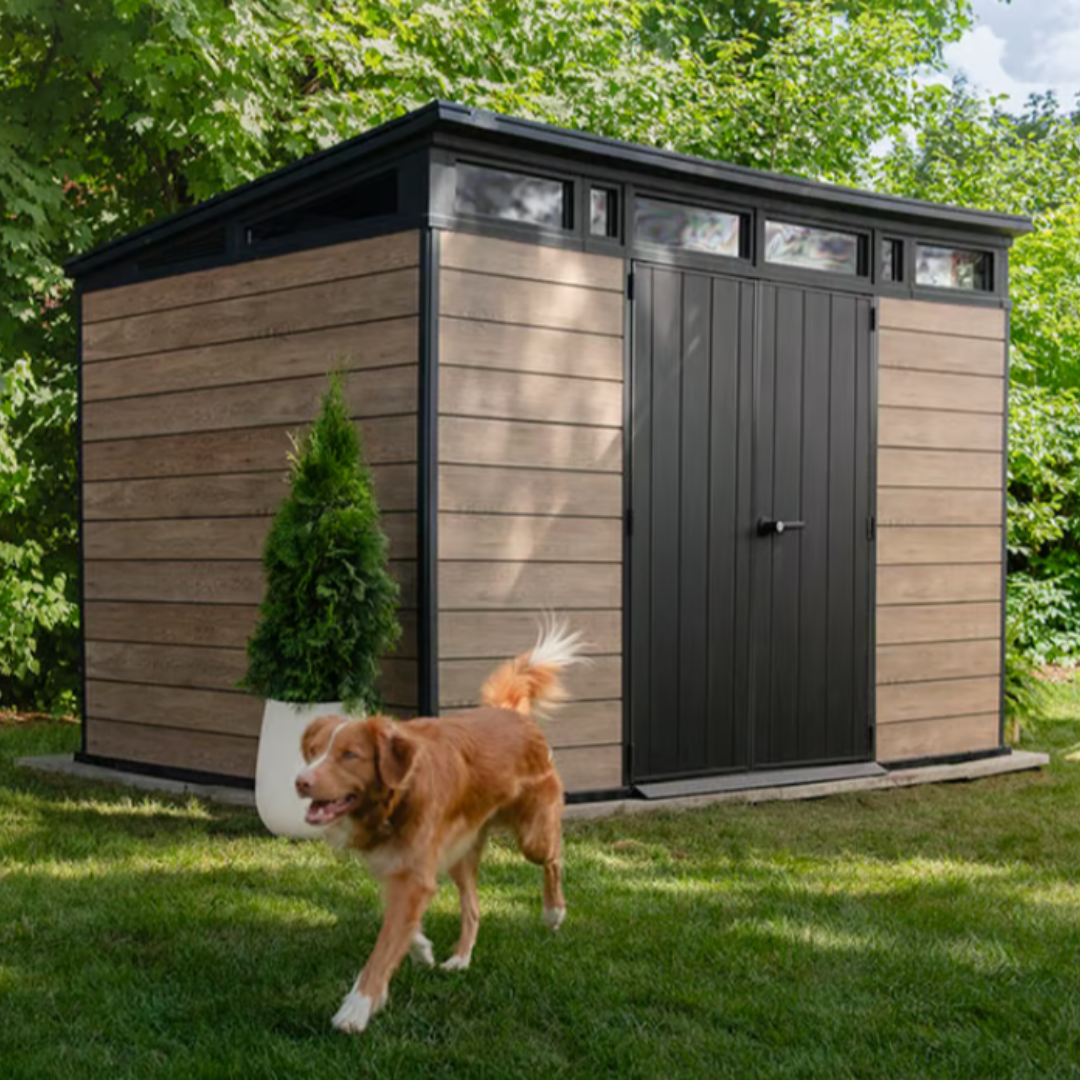 11x7ft Garden Shed – Modern Outdoor Storage Brown