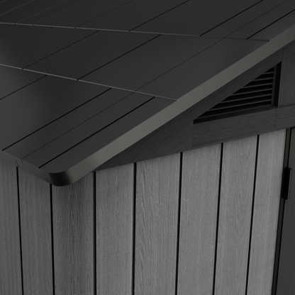 8x8 ft Garden Shed – Dark Grey Outdoor Storage
