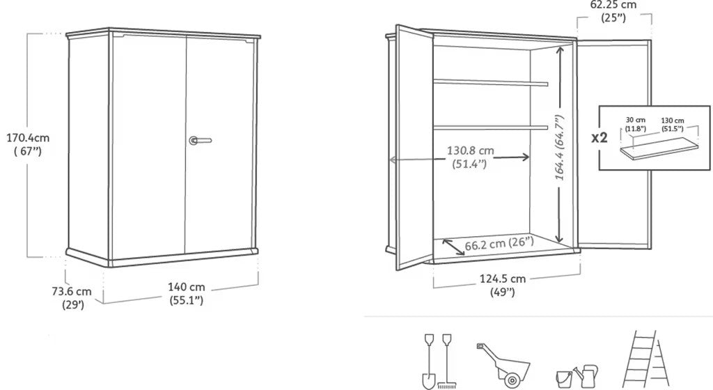 Vertical Garden Shed – Outdoor Storage Cabinet