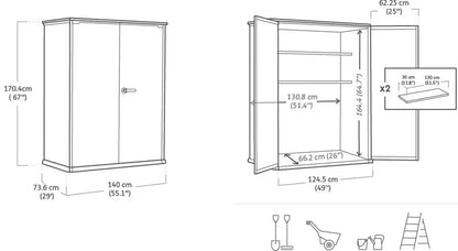 Vertical Garden Shed – Outdoor Storage Cabinet