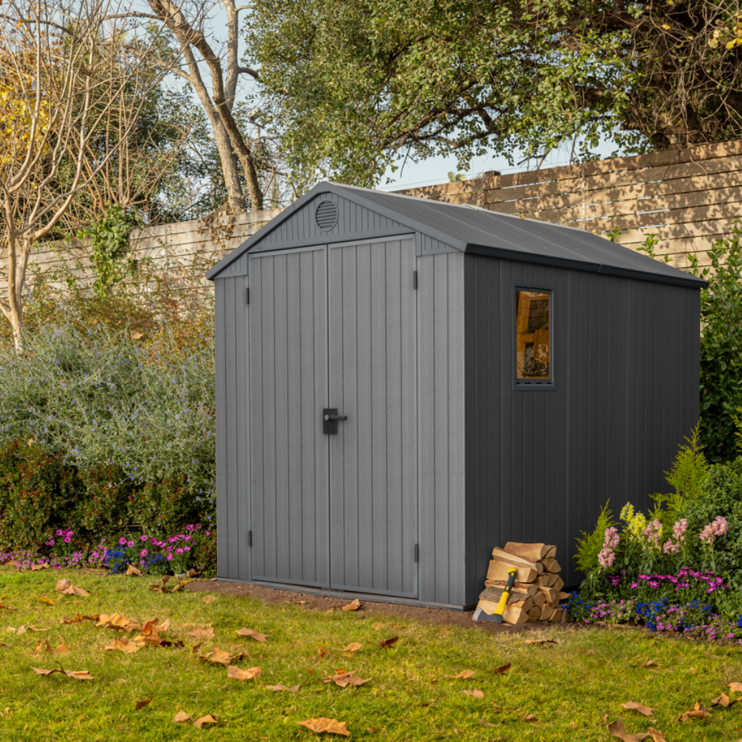 8x8ft Garden Shed – Outdoor Storage Grey