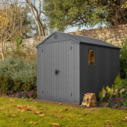 8x8ft Garden Shed – Outdoor Storage Grey