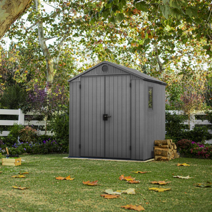 6x6ft (1.9m x 1.8m) Garden Shed – Outdoor Storage Grey