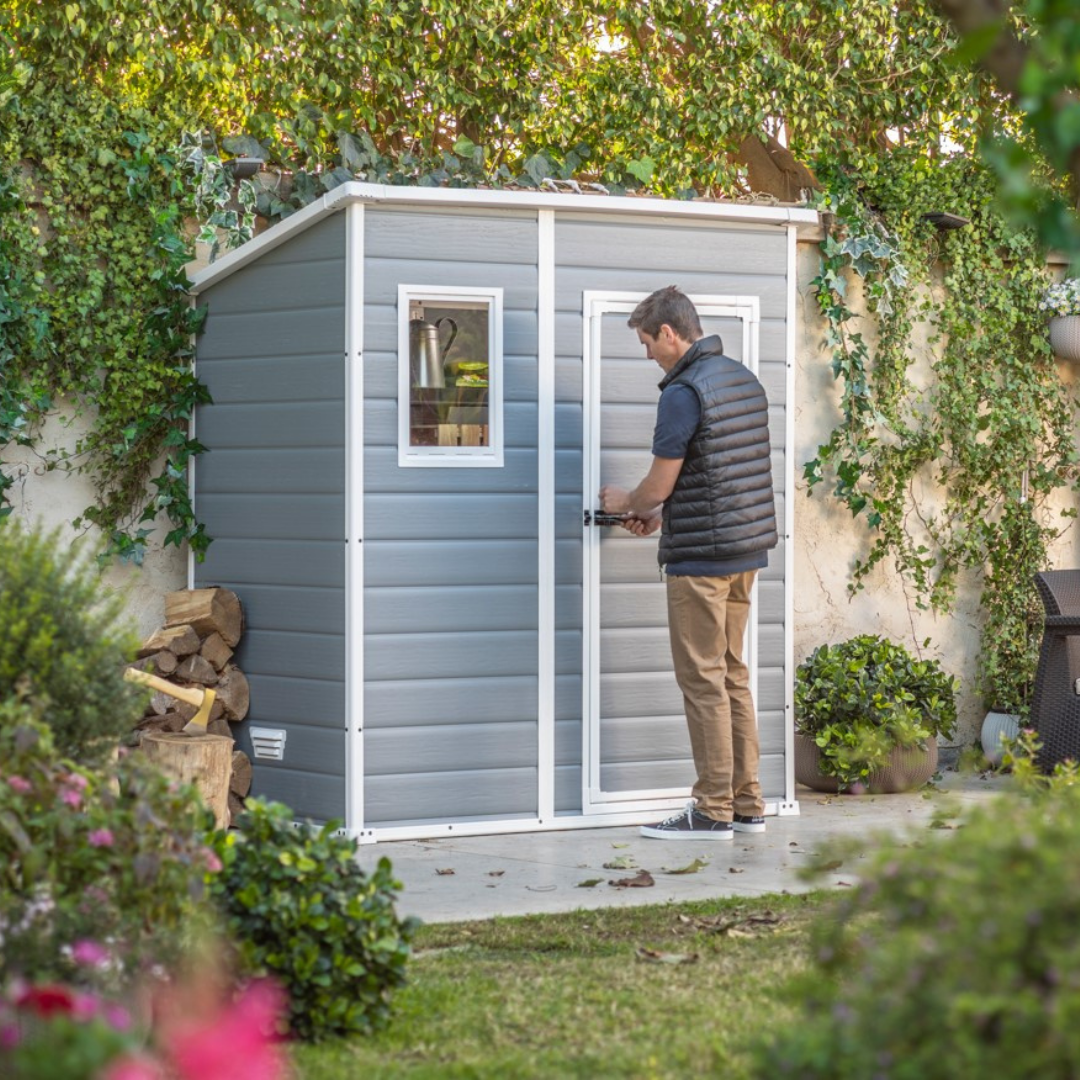 6x4ft Garden Shed – Outdoor Storage Grey