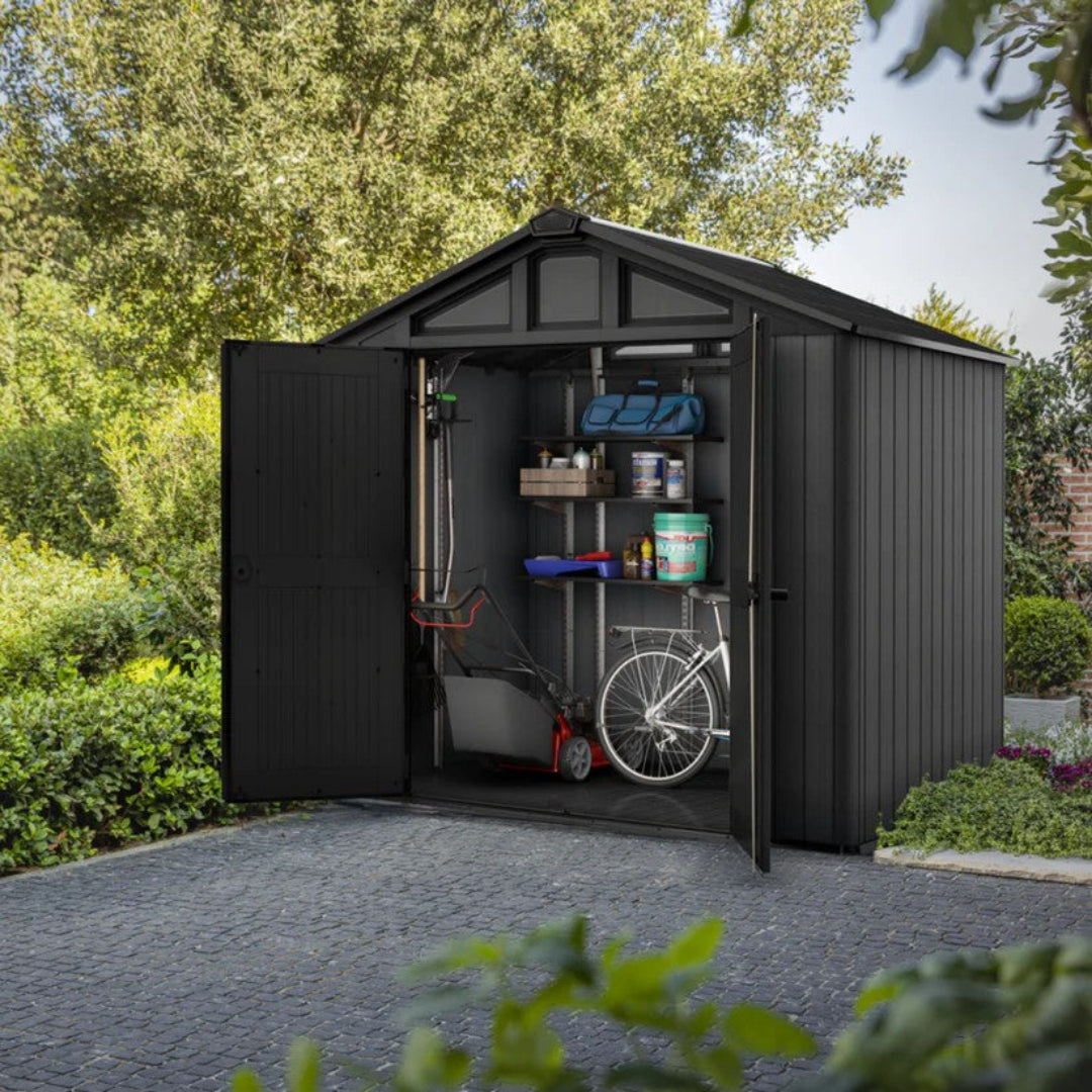 8x6ft (2.5m x 1.7m) Garden Shed – Outdoor Storage Grey