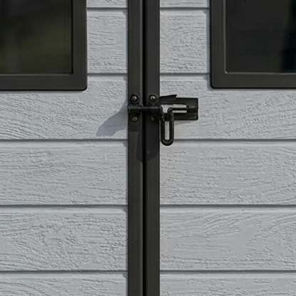 6x5 ft Garden Shed with Windows – Light Grey Storage